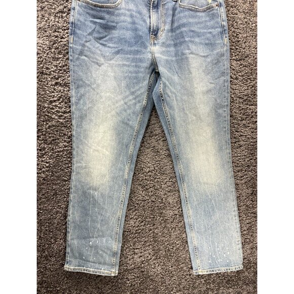 Old Navy Jeans Mens 34x30 Blue Denim Skinny Built-In Flex Mid Rise Flat Front - Picture 5 of 15